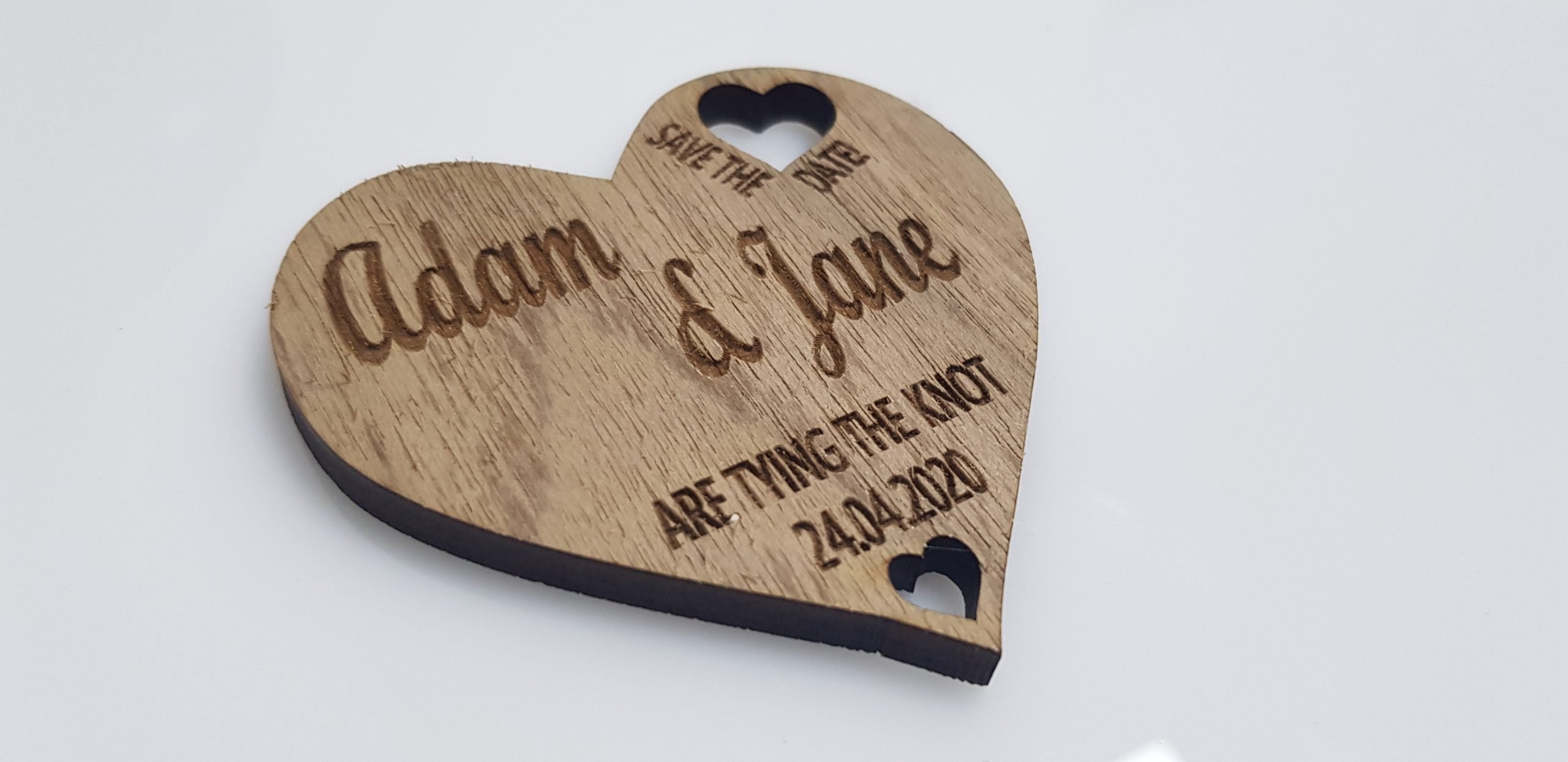 Wooden Save The Date Personalised Wedding Invitations - Image 3