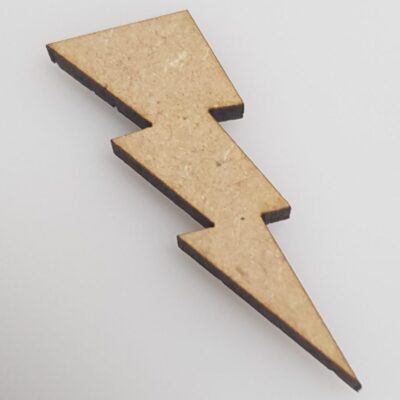 Wooden MDF Lightning Bolt Craft Blank Embellishment