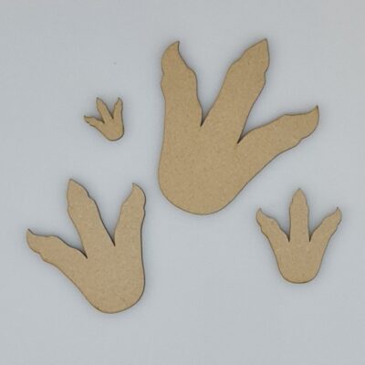 MDF Dinosaur Footprint Embellishments