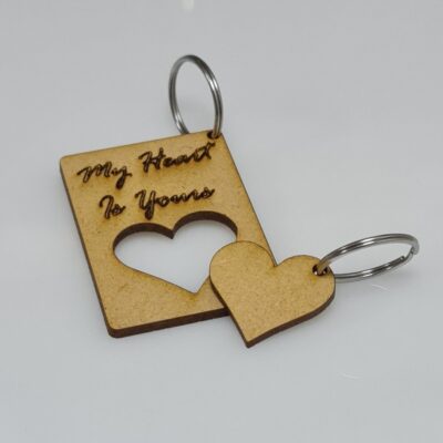 Wooden MDF My Heart is Yours Keyring