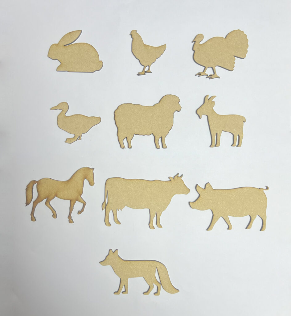 Mdf Animals Wooden MDF Assorted Farm Animals | Candy Carts UK