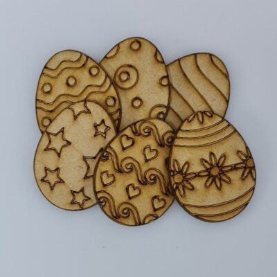 Wooden MDF Decorative Easter Egg Craft Shapes Embellishment