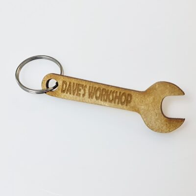 Personalised Spanner Workshop Keyring