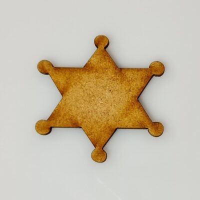MDF Sheriff Badge Craft Embellishment