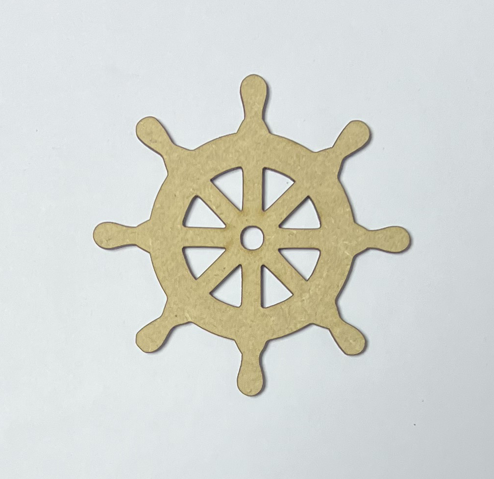 Wooden MDF Boat Wheel Craft Shape Embellishment