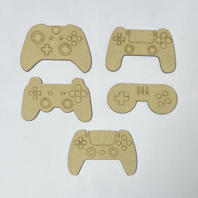 Wooden MDF Assorted Controller Craft Shapes Engraved