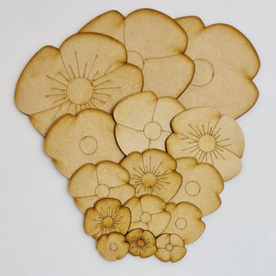 MDF Poppy Craft Shapes