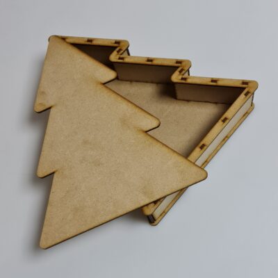 Wooden MDF Christmas Tree Gift Box Christmas Eve Box Decoration