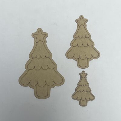 Wooden MDF Christmas Tree Wooden MDF Christmas Craft Blank Scrapbook Embellishments