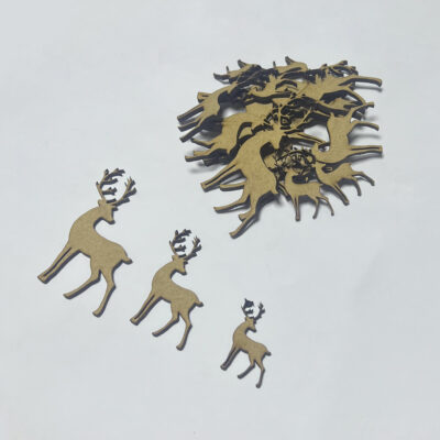 Wooden MDF Santa's Reindeer Christmas Craft Blank Embellishments