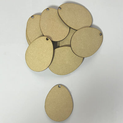 12x Wooden MDF Easter Egg Gift Tag Shapes Craft Blank Scrapbook Embellishments