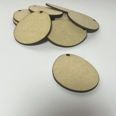 12x Wooden MDF Easter Egg Gift Tag Shapes Craft Blank Scrapbook Embellishments