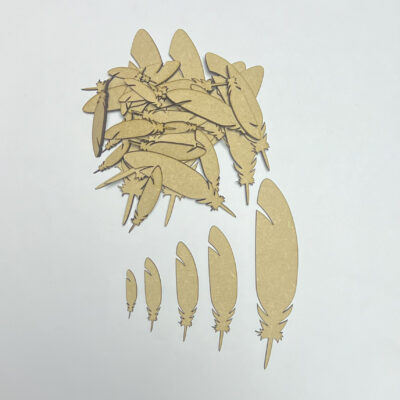 Wooden MDF Bird Feather Craft Shape Embellishment Scrapbook Decoration