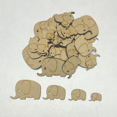 Wooden MDF Baby Elephant Craft Shapes