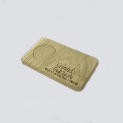Personalised Oak Tea and Biscuit Board