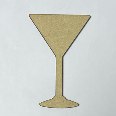 Wooden MDF Cocktail Glass Craft Shapes