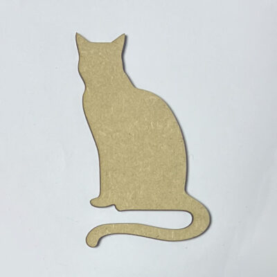 Wooden MDF Sitting Cat Craft Shapes