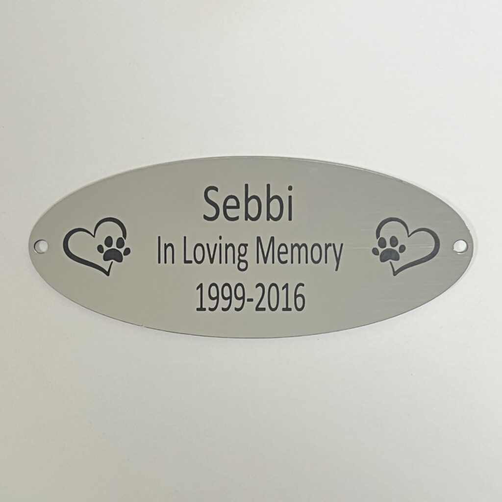 Personalisable Pet Memorial Plaque - Steel Effect