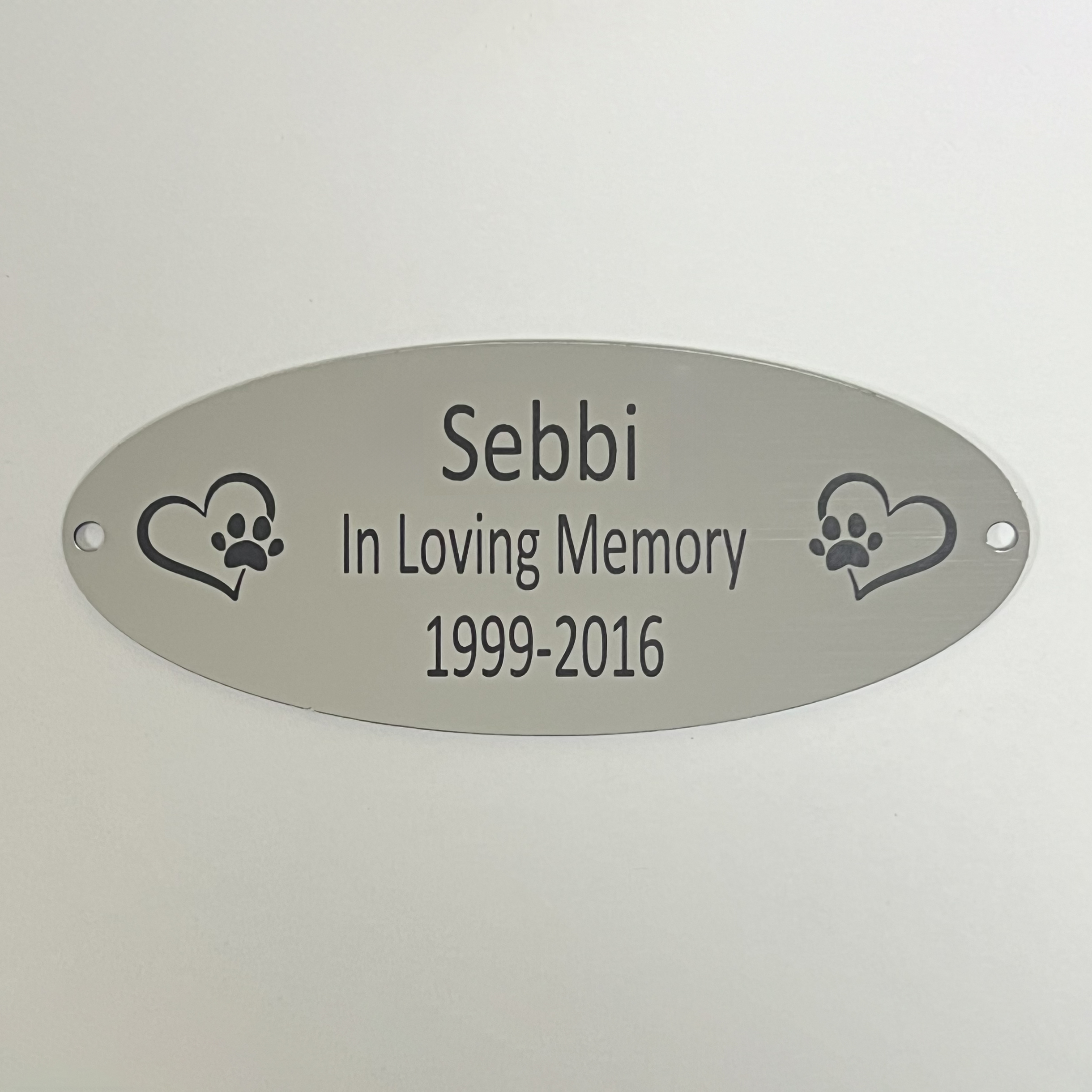 Personalisable Pet Memorial Plaque - Steel Effect